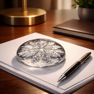 Vintage Avon Snowflake Paperweight 24% Lead Crystal